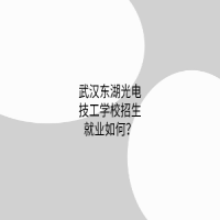武漢東湖光電技工學(xué)校招生就業(yè)如何？
