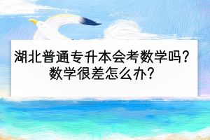 湖北普通專升本會(huì)考數(shù)學(xué)嗎？數(shù)學(xué)很差怎么辦？