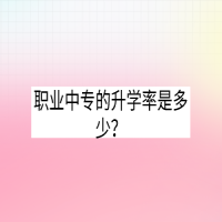 職業(yè)中專的升學(xué)率是多少？