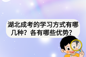 湖北成考的學(xué)習(xí)方式有哪幾種？各有哪些優(yōu)勢？