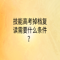 技能高考掉檔復讀需要什么條件？