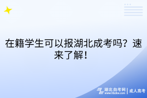 在籍學(xué)生可以報(bào)湖北成考嗎？速來了解！