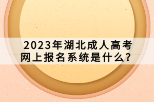 湖北成人高考報名條件、報名準備資料是什么？