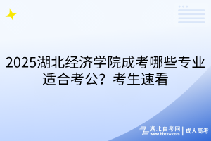 2025湖北經濟學院成考哪些專業(yè)適合考公？考生速看