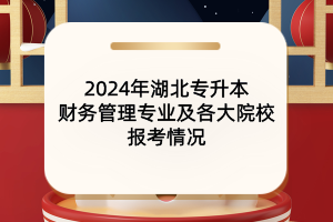 2024年湖北專升本財(cái)務(wù)管理專業(yè)及各大院校報(bào)考情況