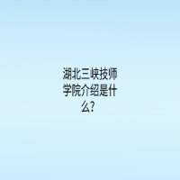 湖北三峽技師學院介紹是什么？