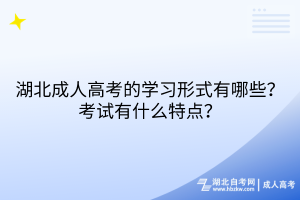 湖北成人高考的學(xué)習(xí)形式有哪些？考試有什么特點？