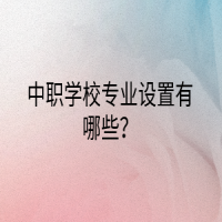 中職學(xué)校專業(yè)設(shè)置有哪些？