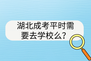 湖北成考平時需要去學校么？