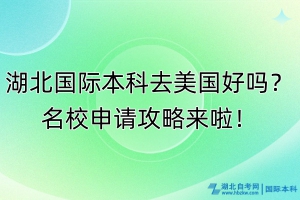 湖北國際本科去美國好嗎？名校申請攻略來啦！