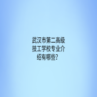 武漢市第二高級技工學(xué)校專業(yè)介紹有哪些？