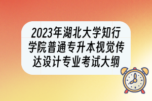 2023年湖北大學(xué)知行學(xué)院普通專升本視覺傳達(dá)設(shè)計(jì)專業(yè)考試大綱