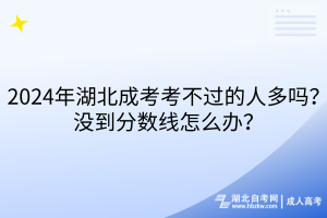 2024年湖北成考考不過的人多嗎？沒到分?jǐn)?shù)線怎么辦？