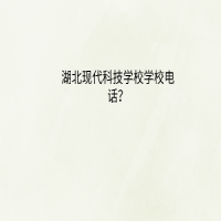 湖北現(xiàn)代科技學(xué)校學(xué)校電話？