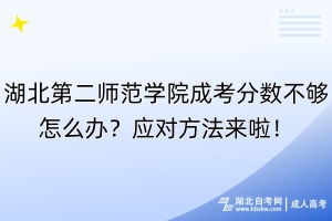 湖北第二師范學(xué)院成考分?jǐn)?shù)不夠怎么辦？應(yīng)對方法來啦！