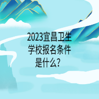 2023宜昌衛(wèi)生學(xué)校報(bào)名條件是什么？