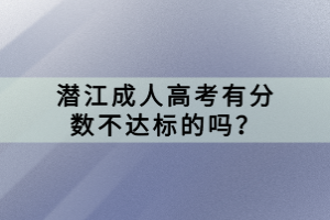 潛江成人高考有分?jǐn)?shù)不達(dá)標(biāo)的嗎？