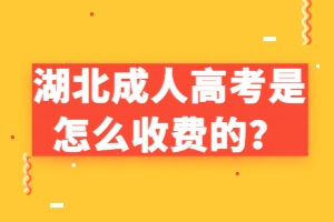 湖北成人高考是怎么收費的？