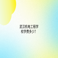 武漢機(jī)電工程學(xué)校學(xué)費(fèi)多少？
