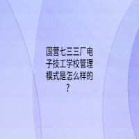 國營七三三廠電子技工學(xué)校管理模式是怎么樣的？
