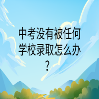 中考沒有被任何學(xué)校錄取怎么辦？