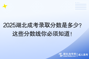 2025湖北成考錄取分?jǐn)?shù)是多少？這些分?jǐn)?shù)線你必須知道！