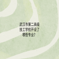 武漢市第二高級技工學(xué)校開設(shè)了哪些專業(yè)？