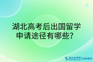 湖北高考后出國留學(xué)申請途徑有哪些？