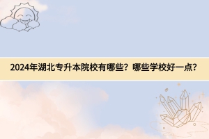 2024年湖北專升本院校有哪些？哪些學校好一點？
