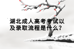 湖北成人高考考試以及錄取流程是什么？