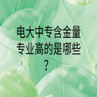電大中專含金量專業(yè)高的是哪些？