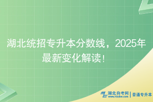湖北統(tǒng)招專升本分?jǐn)?shù)線，2025年最新變化解讀！