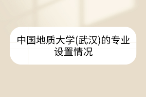 中國地質大學(武漢)的專業(yè)設置情況