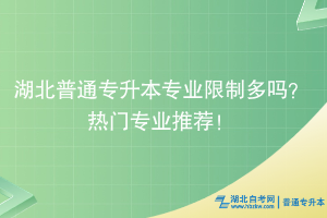 湖北普通專升本專業(yè)限制多嗎？ ?熱門專業(yè)推薦！