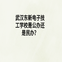 武漢東新電子技工學(xué)校是公辦還是民辦？