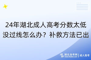 24年湖北成人高考分?jǐn)?shù)太低沒過線怎么辦？補(bǔ)救方法已出
