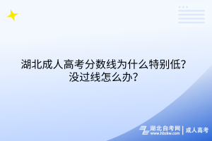 湖北成人高考分?jǐn)?shù)線為什么特別低？沒過線怎么辦？