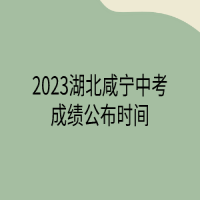 2023湖北咸寧中考成績(jī)公布時(shí)間