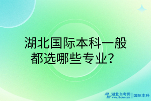 湖北國際本科一般都選哪些專業(yè)？