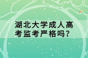 湖北大學(xué)成人高考監(jiān)考嚴(yán)格嗎？