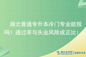 湖北普通專升本冷門(mén)專業(yè)能報(bào)嗎？通過(guò)率與失業(yè)風(fēng)險(xiǎn)成正比！