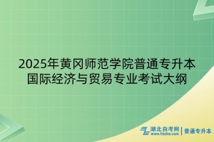 2025年黃岡師范學(xué)院普通專升本國際經(jīng)濟(jì)與貿(mào)易專業(yè)考試大綱