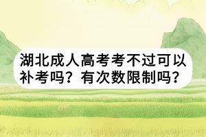 湖北成人高考考不過可以補考嗎？有次數(shù)限制嗎？
