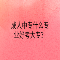 成人中專什么專業(yè)好考大專？