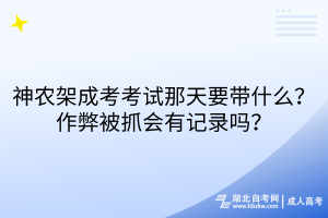 神農(nóng)架成人高考考試那天要帶什么？作弊被抓會(huì)有記錄嗎？