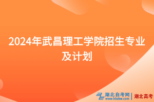 2024年武昌理工學院招生專業(yè)及計劃