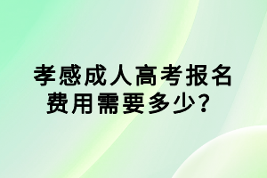 孝感成人高考報(bào)名費(fèi)用需要多少？