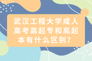 武漢工程大學成人高考高起專和高起本有什么區(qū)別？