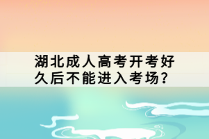 湖北成人高考開考好久后不能進入考場？