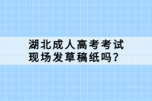 湖北成人高考考試現(xiàn)場(chǎng)發(fā)草稿紙嗎？